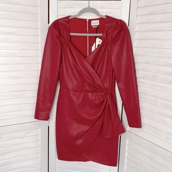 chinese dress ladies Killa Dress in Red Patent Red / L / Vegan Leather main image 1